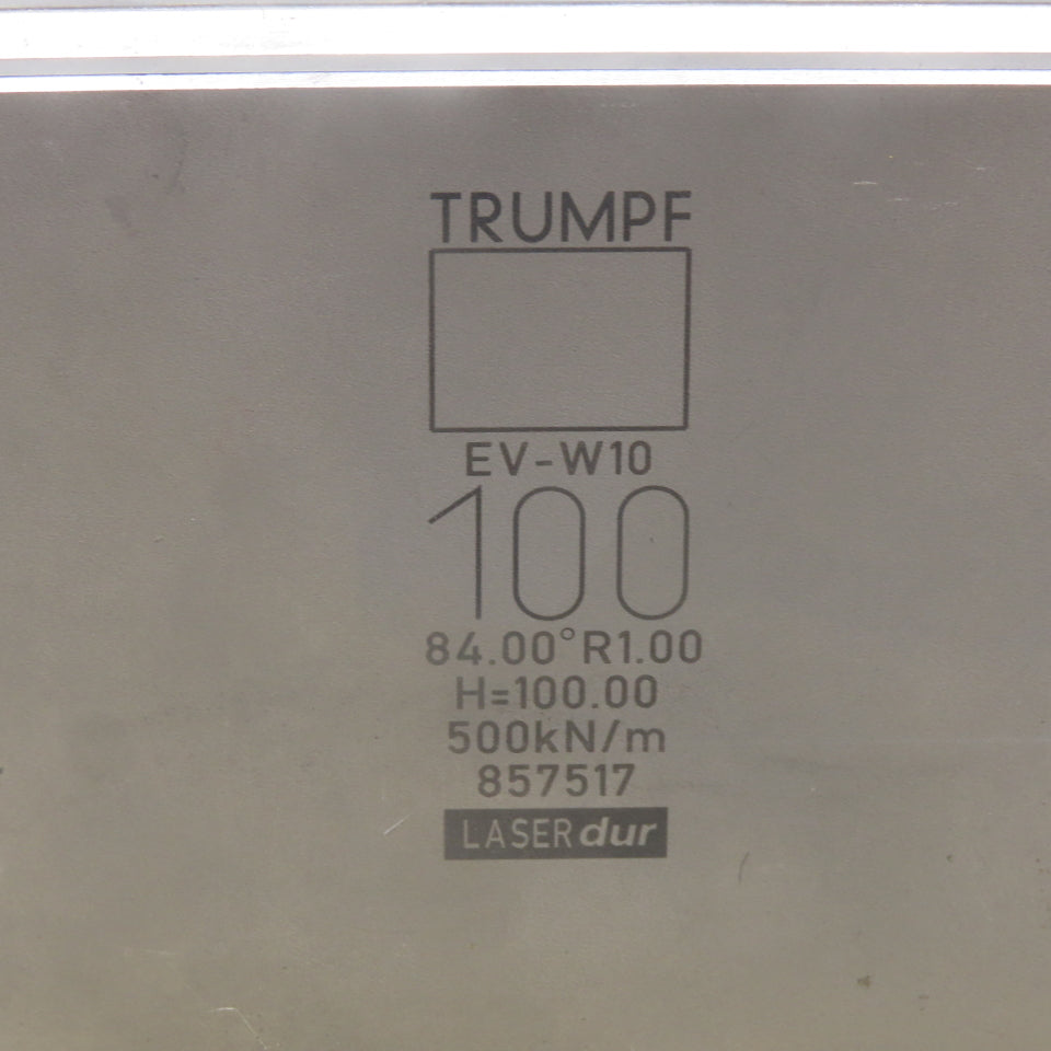 Trumpf 8257517 EVW10 Brake Press Die 84° 100mm Wide R1.00 H=100mm Laser dur