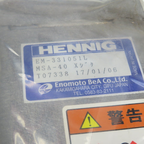 Hennig EM-331051L Left Side X-Axis Telescoping Way Cover Makino MSA-40