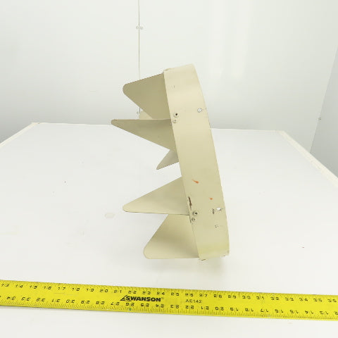 14-1/2" HVAC Duct Outlet 7-Blade Louver Damper Vent With Adjustable Fins