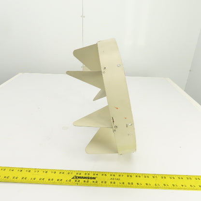 14-1/2" HVAC Duct Outlet 7-Blade Louver Damper Vent With Adjustable Fins
