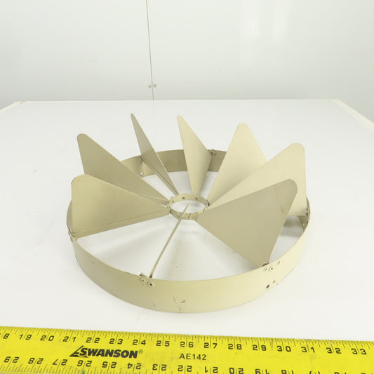 14-1/2" HVAC Duct Outlet 7-Blade Louver Damper Vent With Adjustable Fins