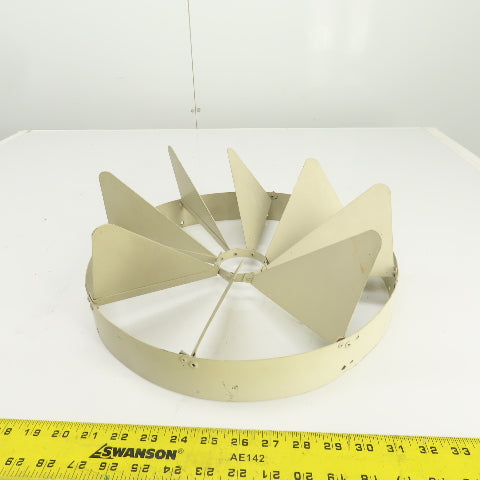 14-1/2" HVAC Duct Outlet 7-Blade Louver Damper Vent With Adjustable Fins
