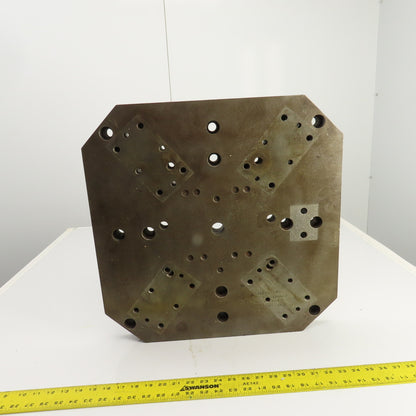 19.5" x 19.5" x 1-5/8" Thick Steel Jig Fixture Setup Workholding Plate Pallet