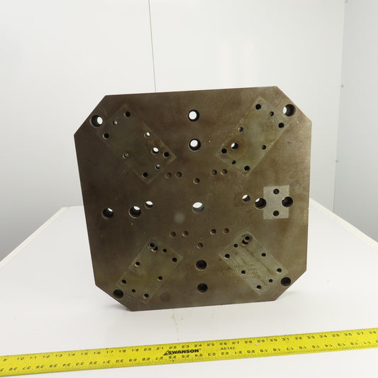 19.5" x 19.5" x 1-5/8" Thick Steel Jig Fixture Setup Workholding Plate Pallet