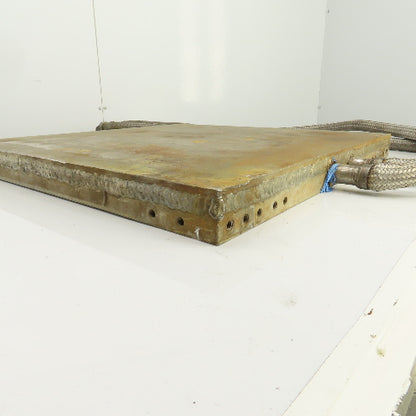 24" x 24" Liquid Heated Aluminum Platen Heat Press Plate Molding 70" Hoses 3/4"