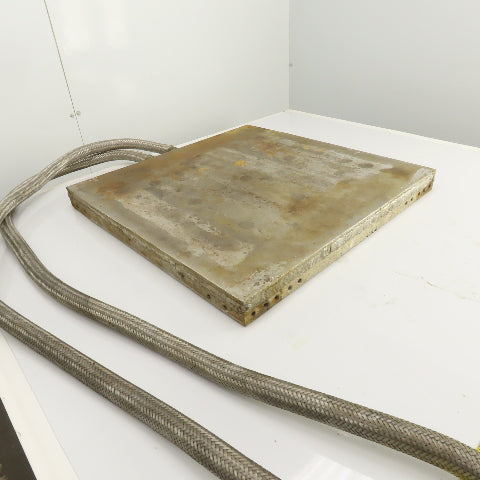 24" x 24" Liquid Heated Aluminum Platen Heat Press Plate Molding 70" Hoses 3/4"