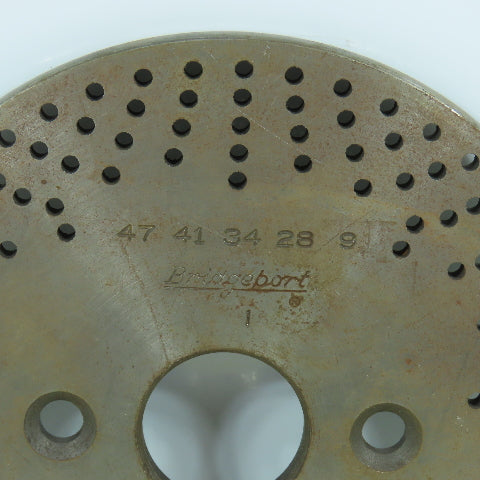 Bridgeport No. 1 5-1/2" OD Dividing Head Indexer Hole Plate 1-1/8" Bore