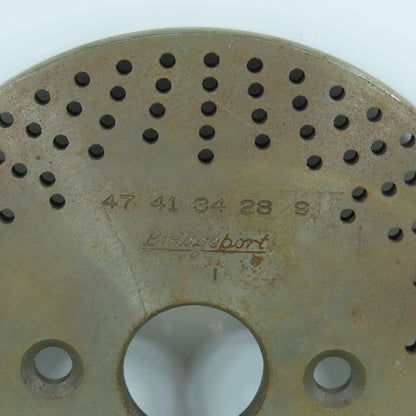 Bridgeport No. 1 5-1/2" OD Dividing Head Indexer Hole Plate 1-1/8" Bore