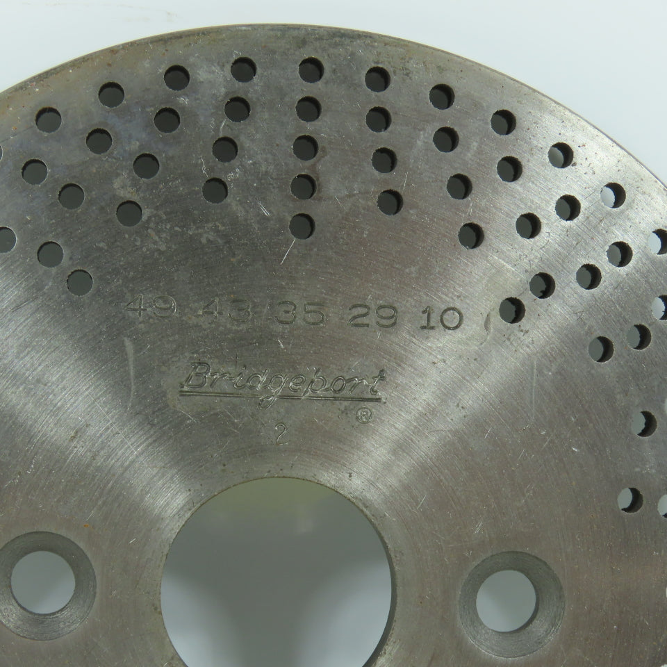Bridgeport No. 2 5-1/2" OD Dividing Head Indexer Hole Plate 1-1/8" Bore