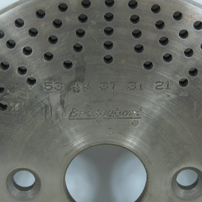 Bridgeport No. 3 5-1/2" OD Dividing Head Indexer Hole Plate 1-1/8" Bore