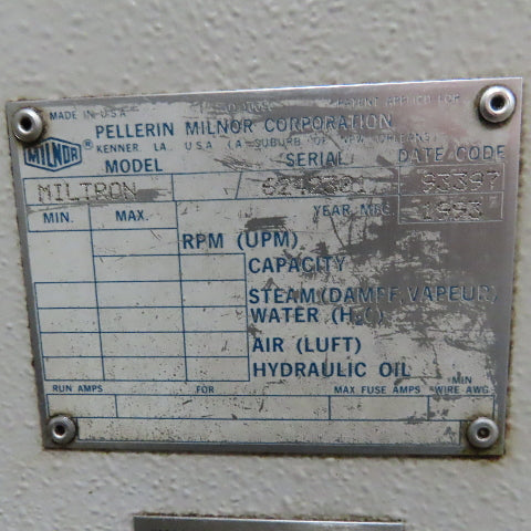 Milnor 76032C2F 76032C2L 110Lbs. Industrial Continuous Batch Washer Parts/Repair