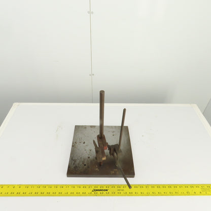 Dual Post Inspection Stand Dial Indicator Holder 12"x12" Steel Base 17" Post
