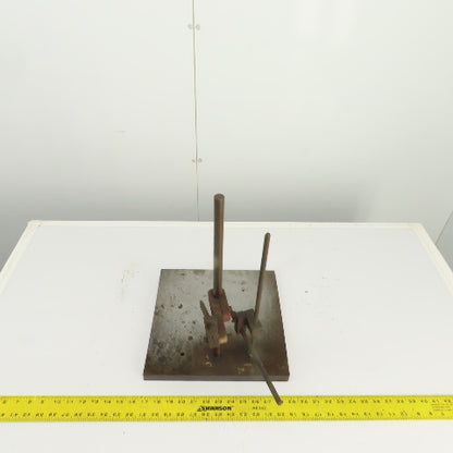 Dual Post Inspection Stand Dial Indicator Holder 12"x12" Steel Base 17" Post