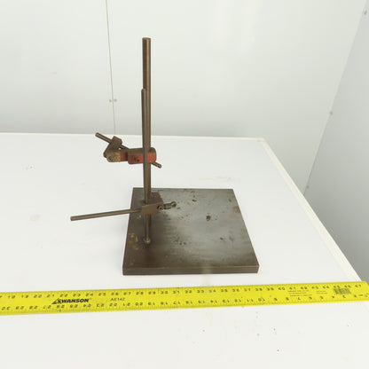 Dual Post Inspection Stand Dial Indicator Holder 12"x12" Steel Base 17" Post