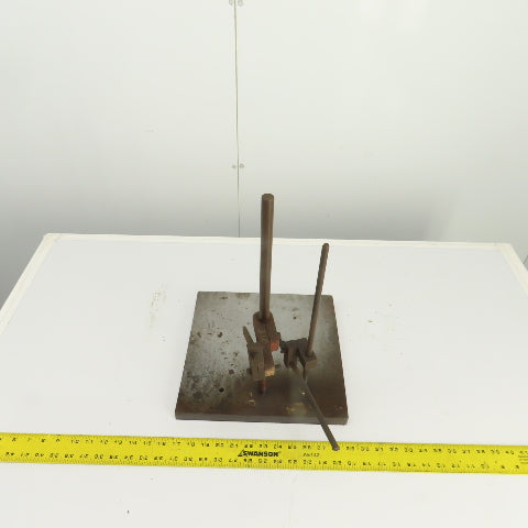 Dual Post Inspection Stand Dial Indicator Holder 12"x12" Steel Base 17" Post