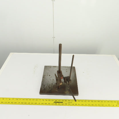 Dual Post Inspection Stand Dial Indicator Holder 12"x12" Steel Base 17" Post