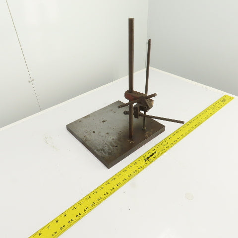 Dual Post Inspection Stand Dial Indicator Holder 12"x12" Steel Base 17" Post