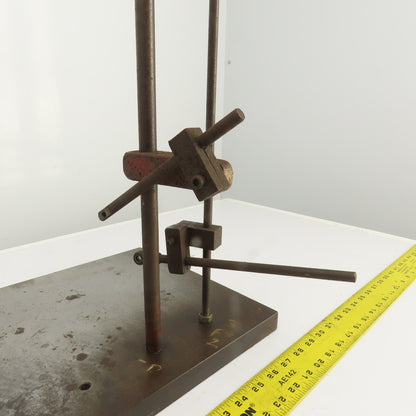 Dual Post Inspection Stand Dial Indicator Holder 12"x12" Steel Base 17" Post
