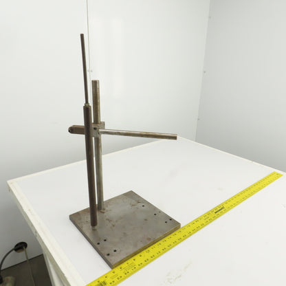 Dual Post Inspection Stand Dial Indicator Holder 12"x12" Steel Base 19.75" Post