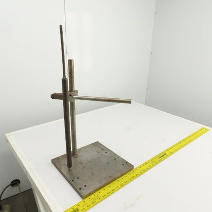 Dual Post Inspection Stand Dial Indicator Holder 12"x12" Steel Base 19.75" Post