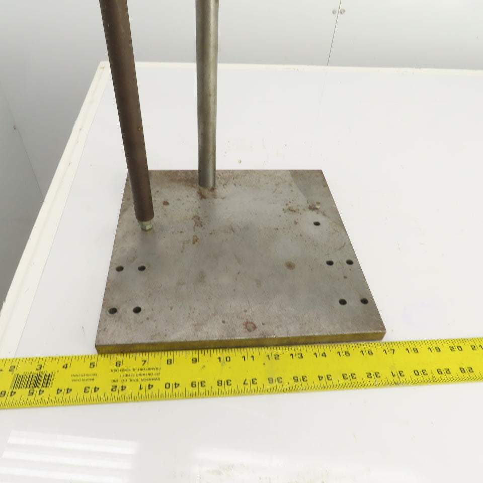 Dual Post Inspection Stand Dial Indicator Holder 12"x12" Steel Base 19.75" Post