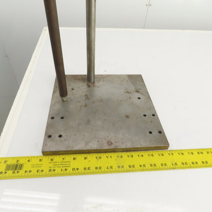 Dual Post Inspection Stand Dial Indicator Holder 12"x12" Steel Base 19.75" Post