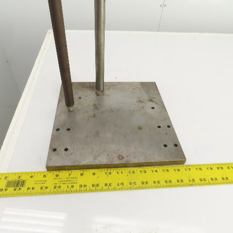 Dual Post Inspection Stand Dial Indicator Holder 12"x12" Steel Base 19.75" Post