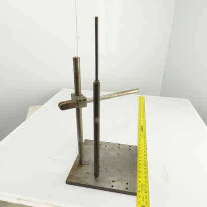Dual Post Inspection Stand Dial Indicator Holder 12"x12" Steel Base 19.75" Post