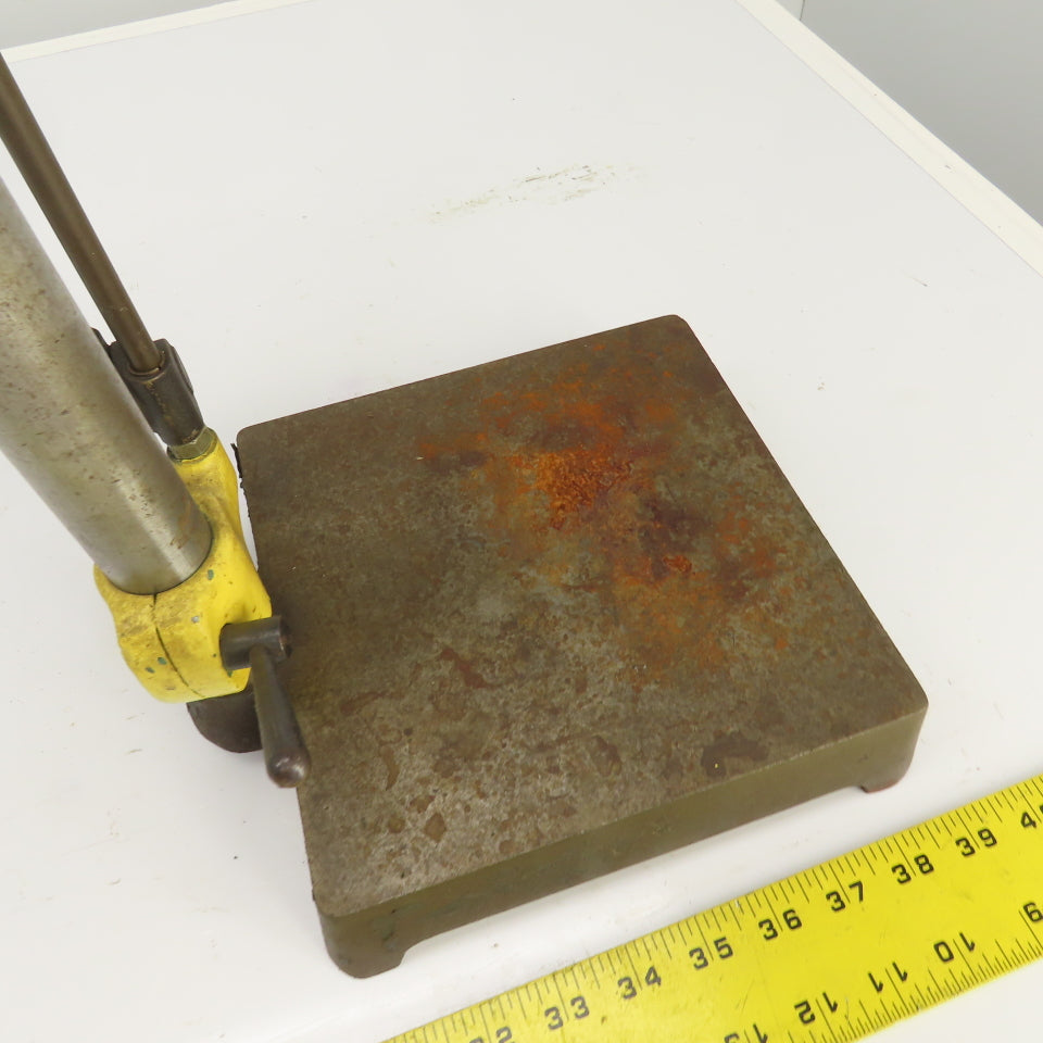 Inspection Comparator Stand Indicator Holder 8" x 8" Base 12.5" H x 1-1/4" Post
