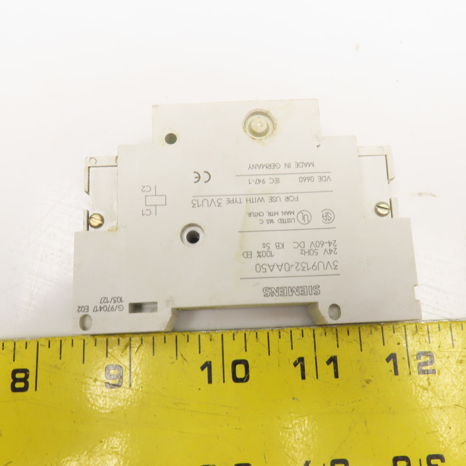 Siemens 3VU9132-0AA50 24V 50Hz Shut Release For 3VU13/16 Motor Control
