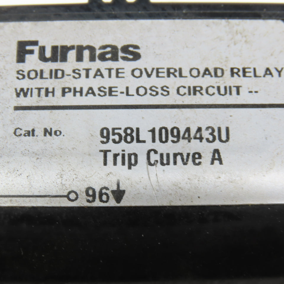 Furnas 958L109443U 600VAC 3Ph Solid State Overload Phase Loss Relay 50-100A