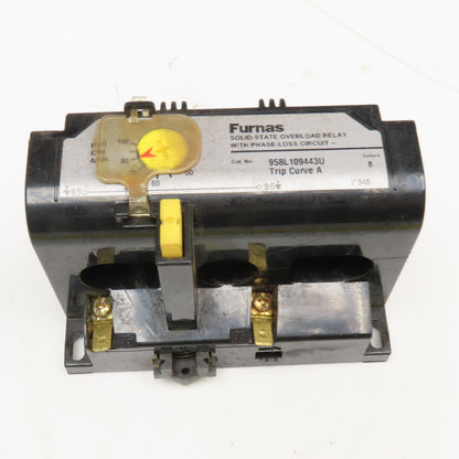 Furnas 958L109443U 600VAC 3Ph Solid State Overload Phase Loss Relay 50-100A