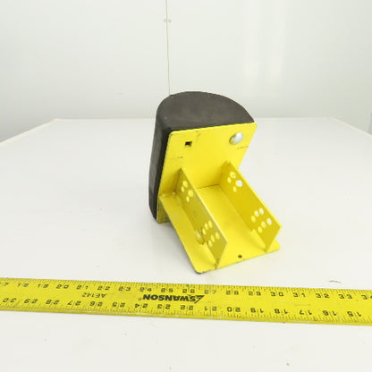 7-1/2" H x 5-1/2" W Half Oval Rubber Dock Body Fender Bumper W/ Mounting Bracket