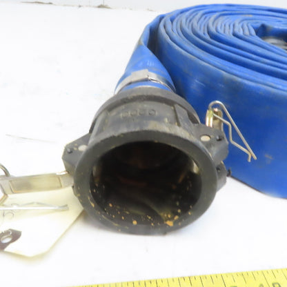 2" x 50' Blue PVC Backwash Hose W/Male & Female Camlock Coupler
