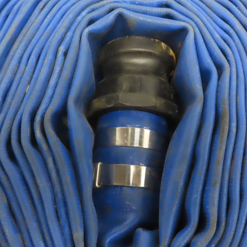 2" x 50' Blue PVC Backwash Hose W/Male & Female Camlock Coupler