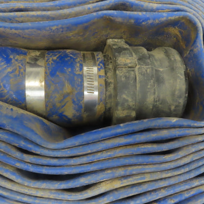 3" x 50' Blue PVC Backwash Hose W/Male & Female Camlock Coupler