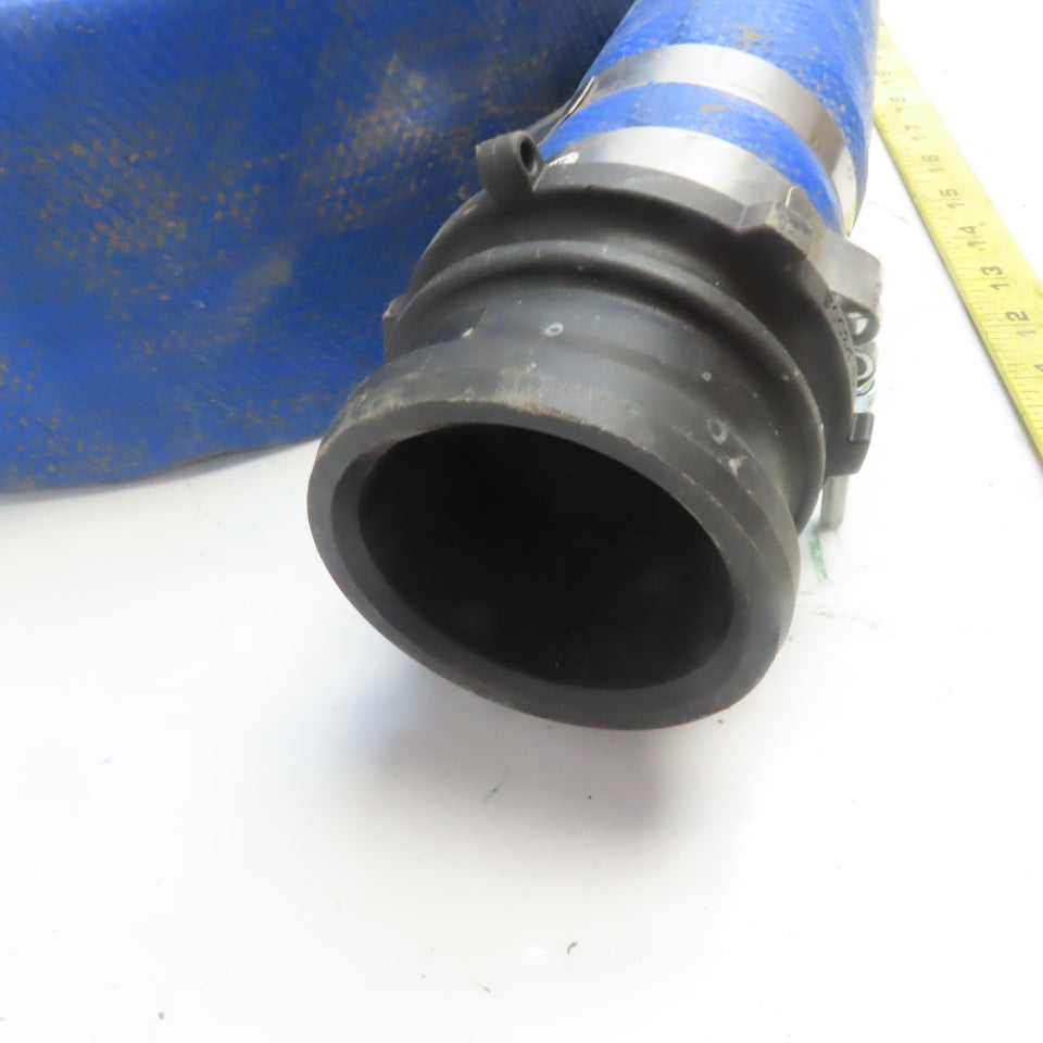 3" x 98' Blue PVC Backwash Hose W/Male & Female Camlock Coupler