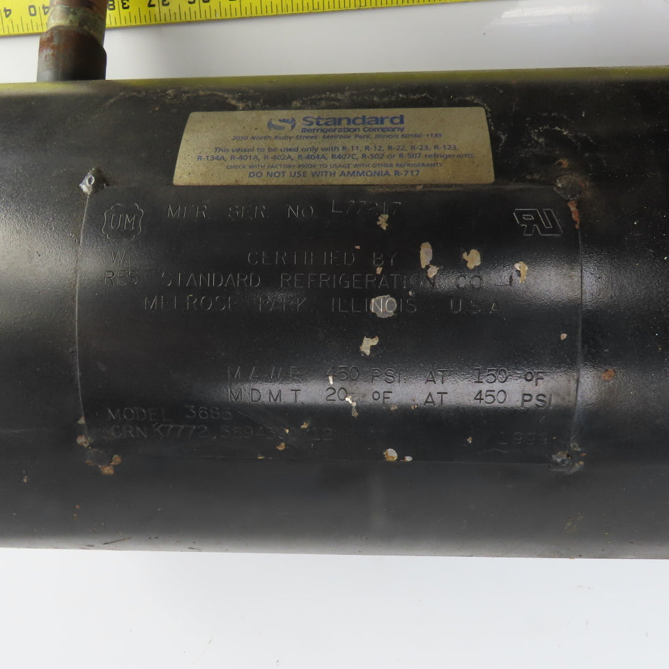 5.5 Gallon Liquid Receiver Tank Reservoir 450PSI From A Accuchiller