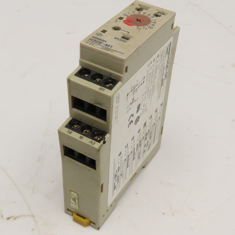 Omron H3DE-M1 0.1s-120H Din Mount Timing Relay 24-230V