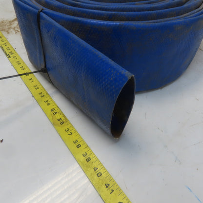 3" x 75' Blue PVC Backwash Hose W/Female Camlock Coupler
