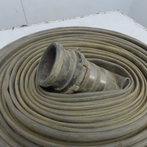 3" x 100' Gray PVC Backwash Hose W/Male & Female Camlock Coupler