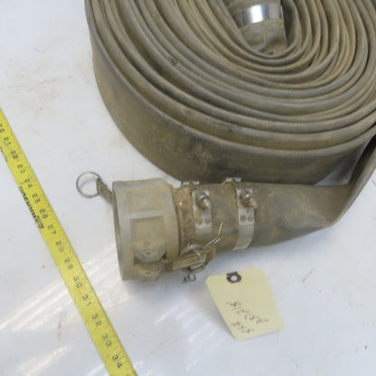 3" x 100' Gray PVC Backwash Hose W/Male & Female Camlock Coupler