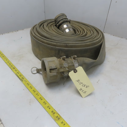 3" x 100' Gray PVC Backwash Hose W/Male & Female Camlock Coupler