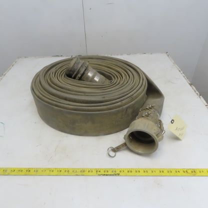 3" x 100' Gray PVC Backwash Hose W/Male & Female Camlock Coupler