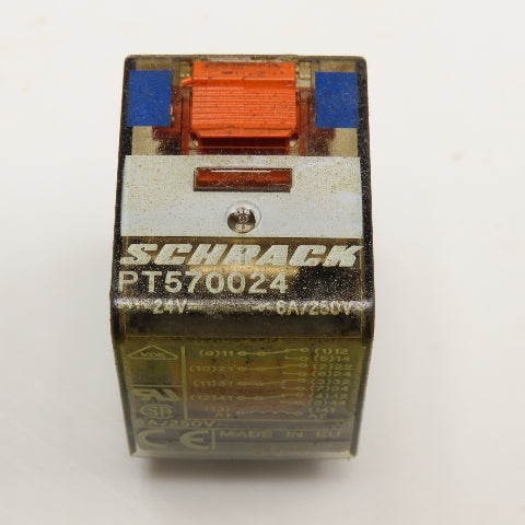 Schrack PT570024 Ice Cube Relay 6A 250V 24V DC Coil Lot Of 5