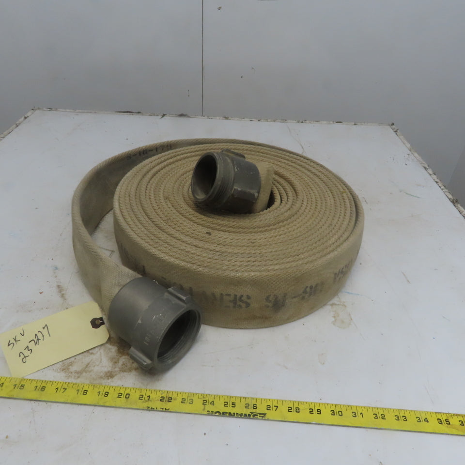 3" x 50 ' Backwash/ Fire Hose W/Male & Female Threaded Ends 250PSI