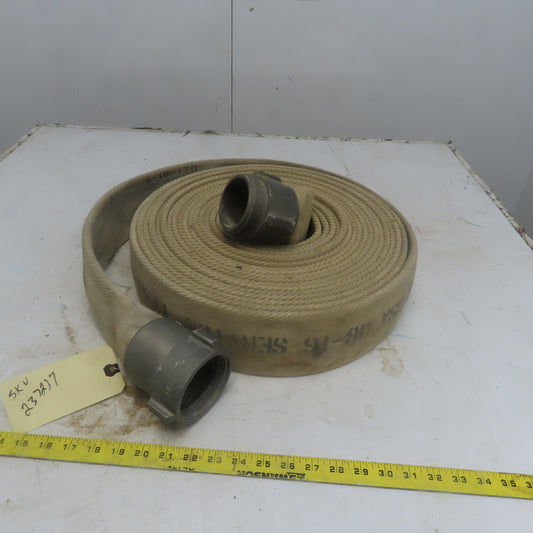 3" x 50 ' Backwash/ Fire Hose W/Male & Female Threaded Ends 250PSI