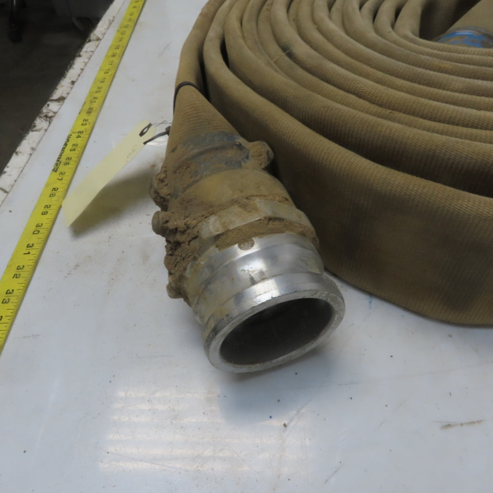 3" x 50 ' Backwash/ Fire Hose W/Brass Male & Female Threaded Ends 250PSIBrass