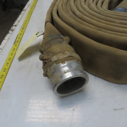 3" x 50 ' Backwash/ Fire Hose W/Brass Male & Female Threaded Ends 250PSIBrass