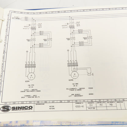 Sinico Sin-O-Matic Electrical Diagram Book TR60/4-350-MD